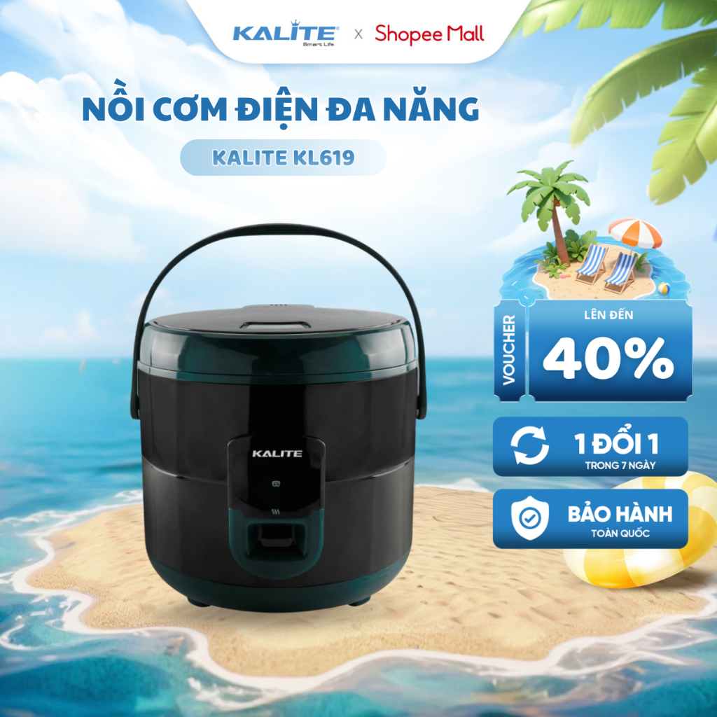 Nồi cơm điện Kalite KL 619 dung tích 1.8L nấu cơm chín đều công suất 700W