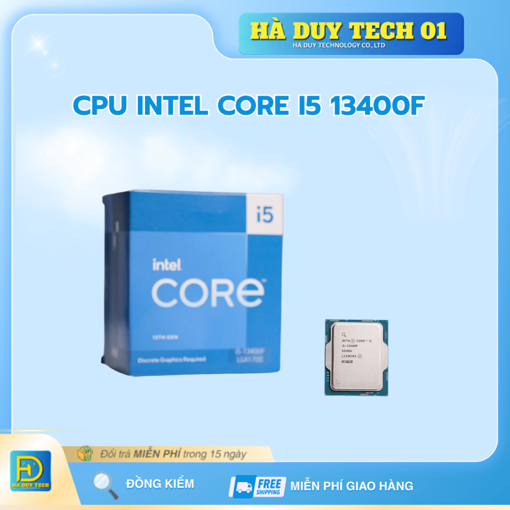 CPU INTEL CORE I5 13400F Tray New - Full VAT - BH 36T - Ha Duy Tech