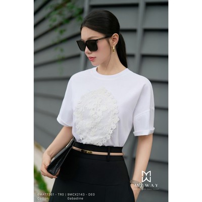 Áo Phông Hè Nữ MY WAY Ngắn Tay Dập Nổi Cao Cấp 6MAT7361