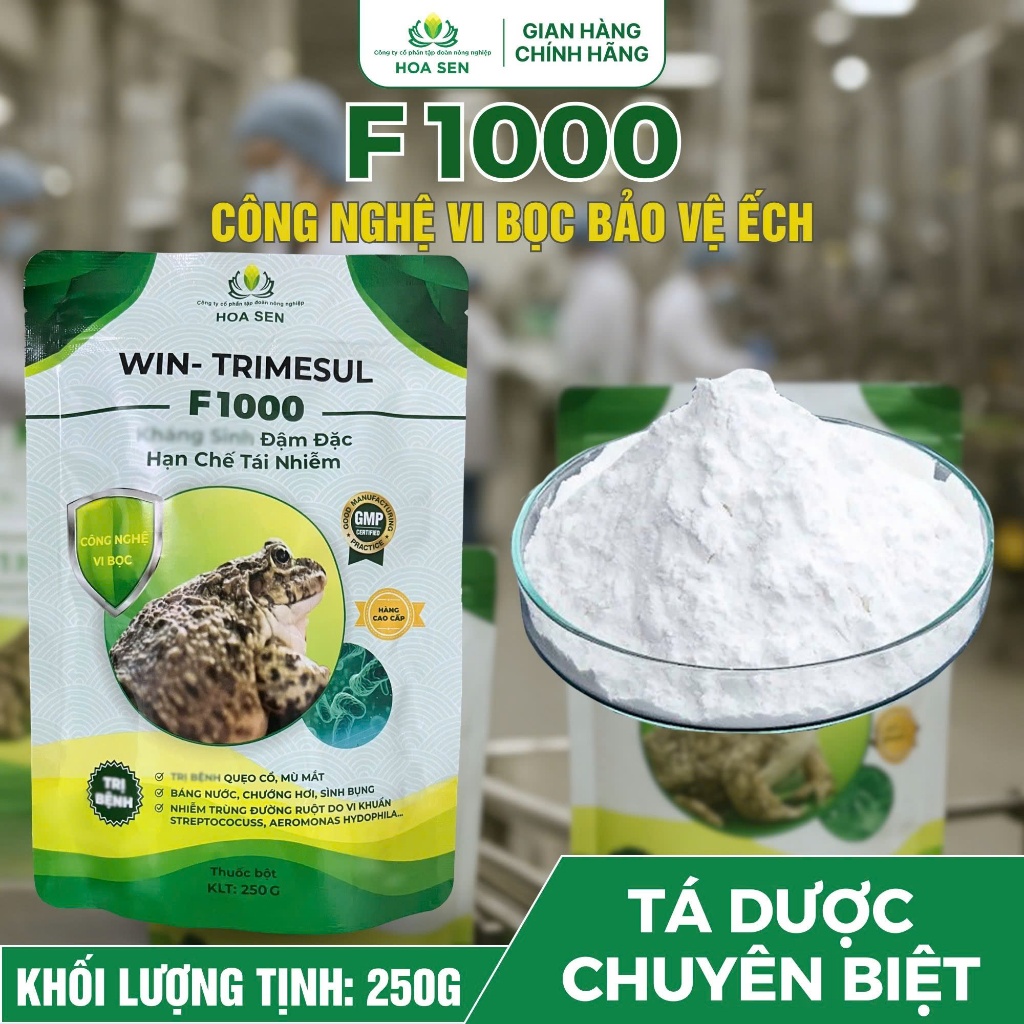 Chế Phẩm Sinh Học F1000 Hoa Sen Túi 250G – Công Nghệ Vi Bọc Nano Hỗ Trợ Bảo Vệ, Phòng Ngừa Và Tăng S