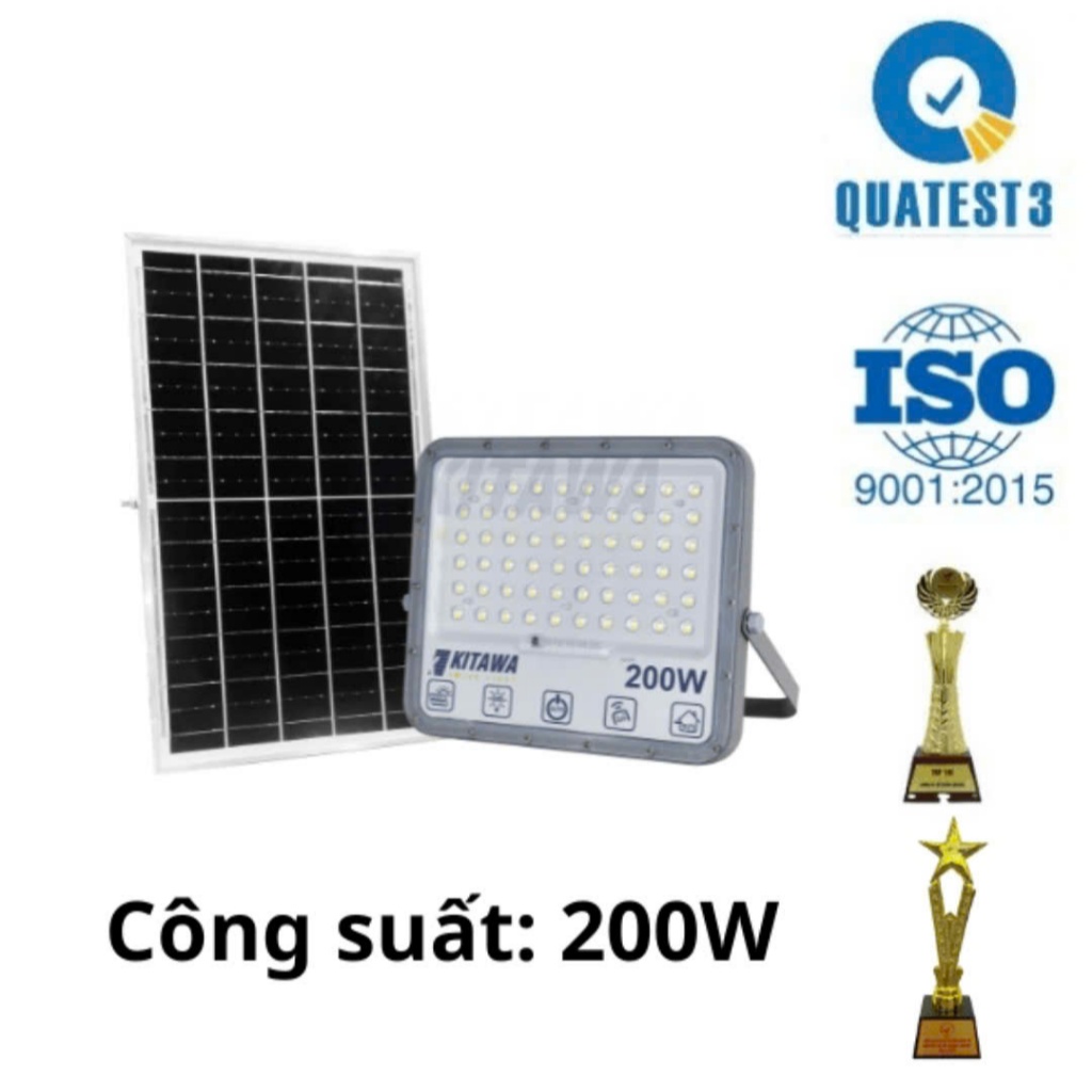Đèn Pha Năng Lượng Mặt Trời Kitawa 200w Ip67 DP1200