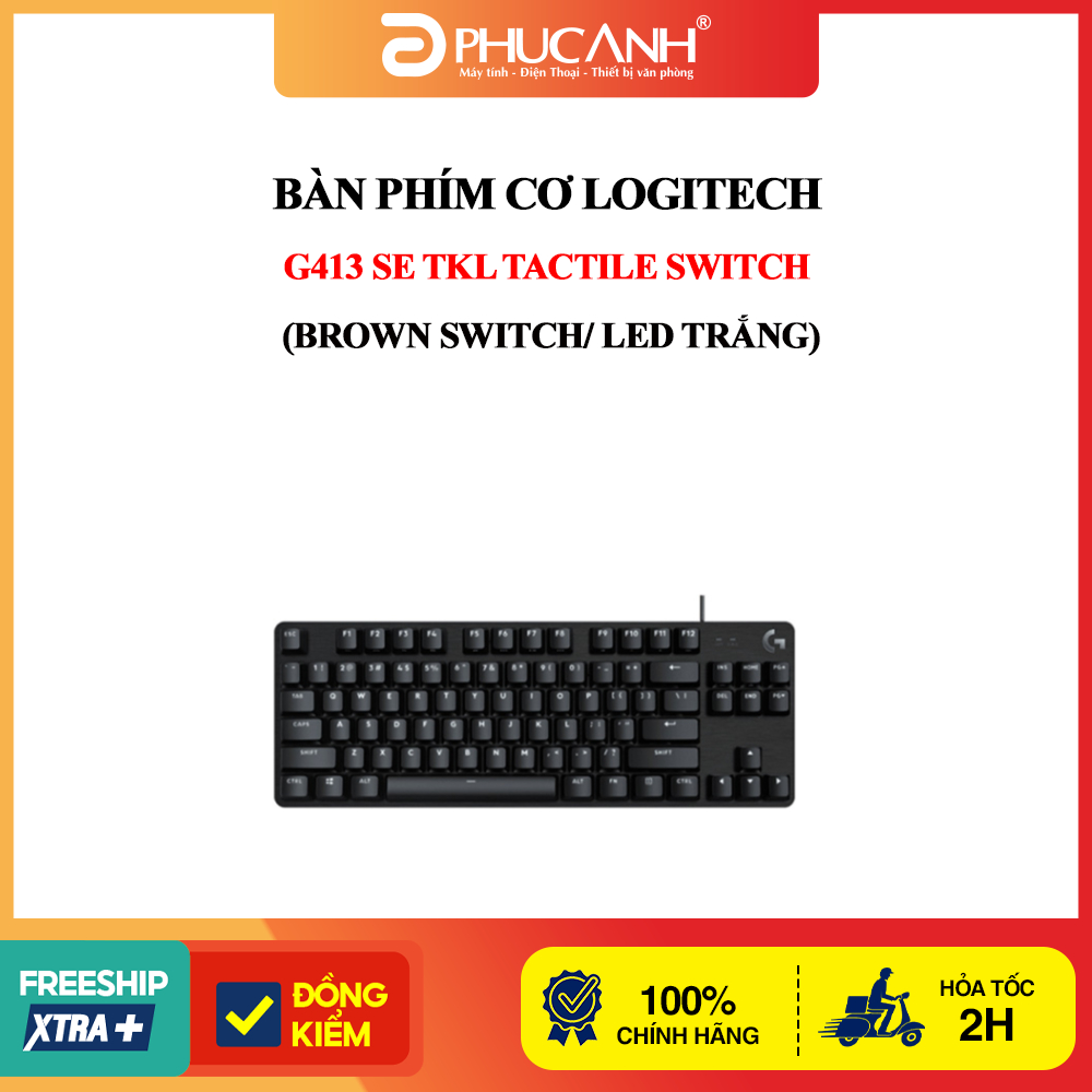 Bàn phím cơ Logitech G413 SE TKL Tactile Switch