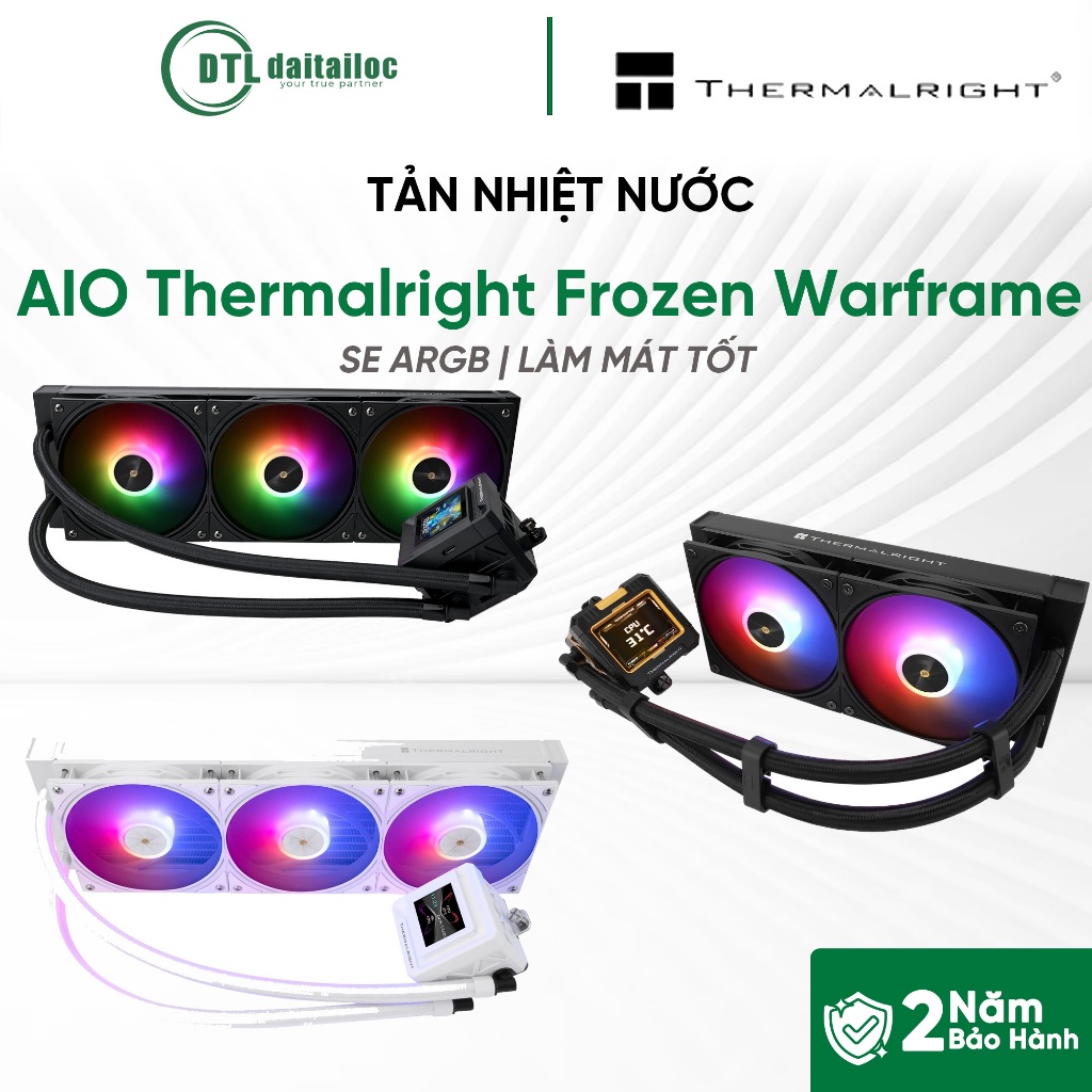 TẢN NHIỆT NƯỚC AIO THERMALRIGHT FROZEN WARFRAME 240 360 SE ARGB ĐEN TRẮNG  | CHÍNH HÃNG | BẢO HÀNH 2