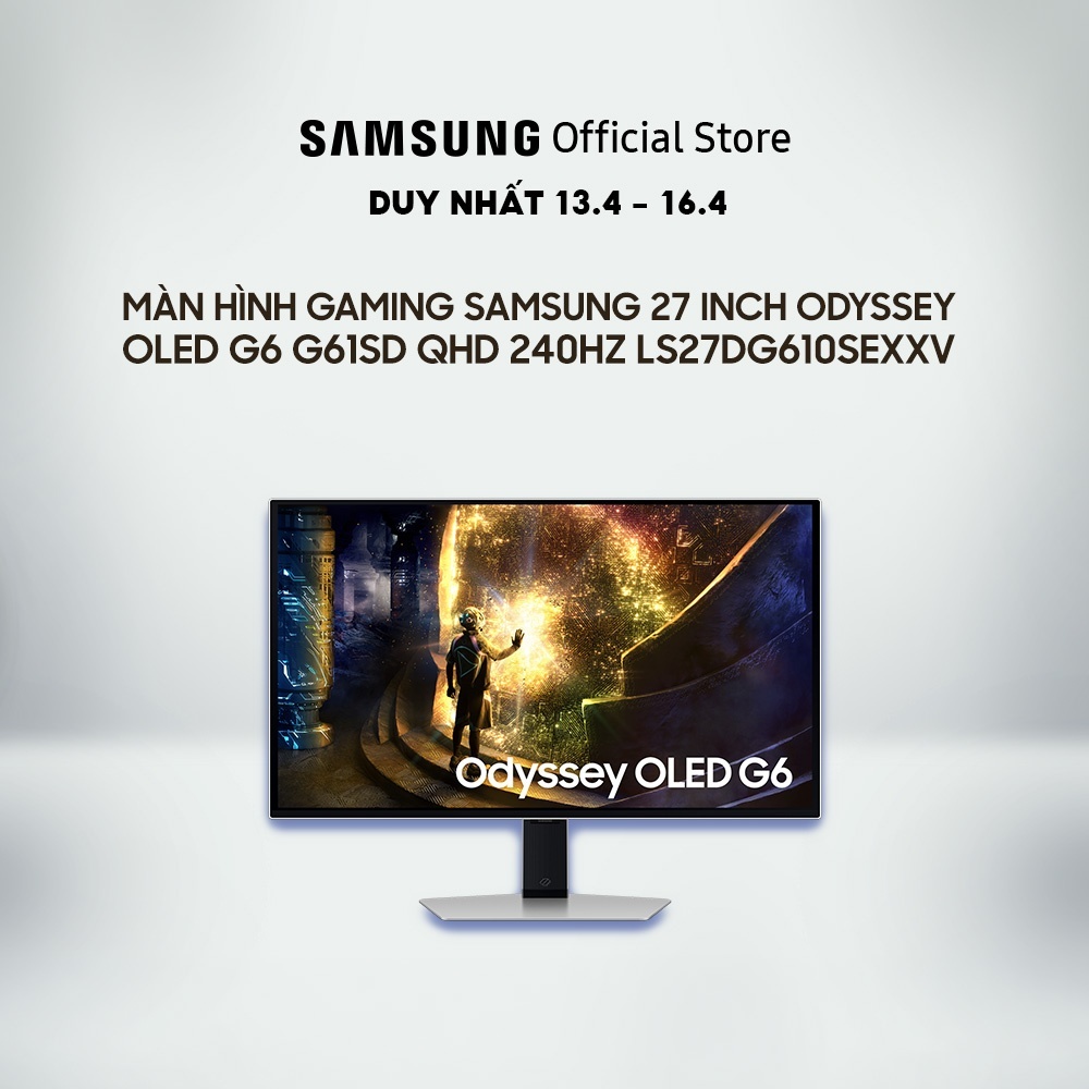 [FREE SHIP] Màn Hình Gaming Samsung 27 Inch Odyssey OLED G6 G61SD QHD 240Hz LS27DG610SEXXV