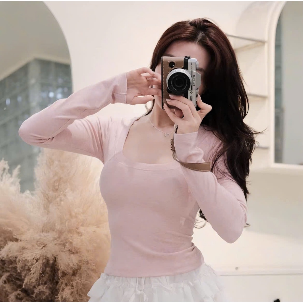 Áo Cổ Vuông Cotton Len Lông Thỏ Hàn Dệt Mịn Cao Cấp - Form Ôm Tôn Dáng - Dễ Phối Đồ A057 | BigBuy360 - bigbuy360.vn