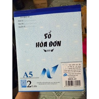 Sổ Hóa Đơn A5 Bán Lể-2 Liên-NY