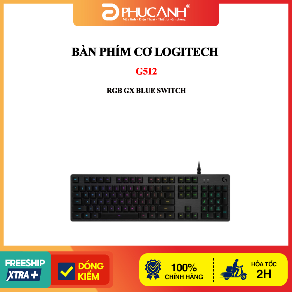 Bàn phím cơ Logitech G512 RGB GX Blue switch