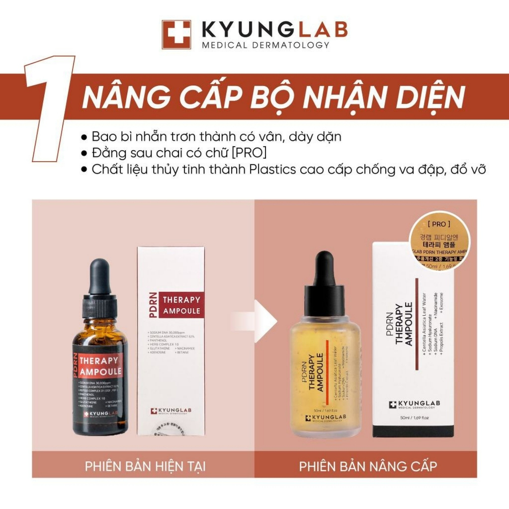 Serum phục hồi da KyungLab, serum tế bào gốc, dưỡng ẩm trắng da, chống lão hóa PDRN Therapy Ampoule