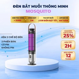 Đèn Bắt Muỗi MOSquito KJ11, 5W, Kiêm Đèn Ngủ, Có Cảm Biến Bật Tắt Thông Minh, 2 Phiên Bản, BH 12 Tháng