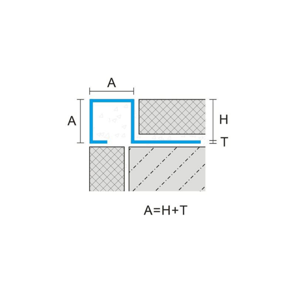 Nẹp Góc Vuông Inox 304, Nẹp Chặn Góc Gạch Men, nẹp vuông inox, phụ kiện gạch ốp lát, kết thúc góc vu
