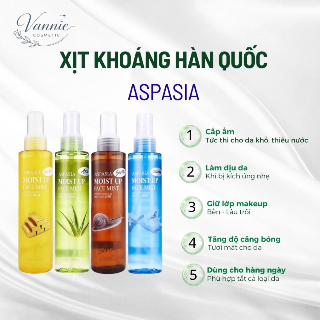 Xịt Khoáng Hàn Quốc Aspasia 150ml