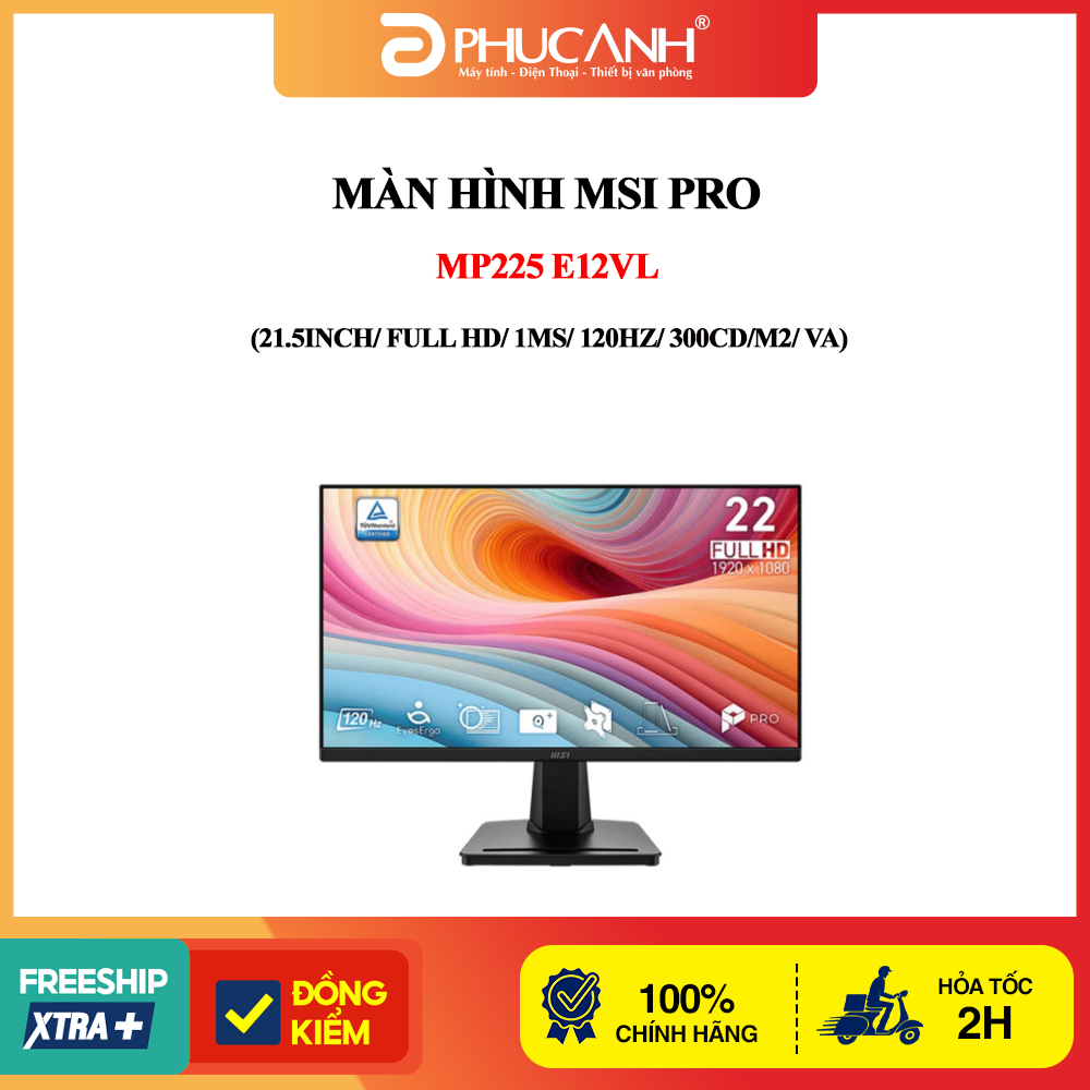 Màn hình MSI PRO MP225 E12VL (21.5Inch/ Full HD/ 1ms/ 120Hz/ 300cd/m2/ VA)
