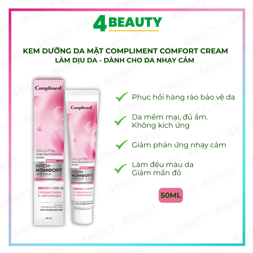 Kem Dưỡng Phục Hồi, Tái Tạo Compliment Sensitive Hồng - 4 Beauty | BigBuy360 - bigbuy360.vn