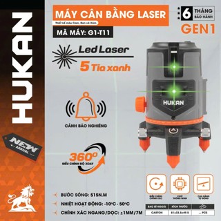 Máy cân bằng laser HUKAN - T11, Máy bắn cốt 5 Tia xanh siêu sáng.
