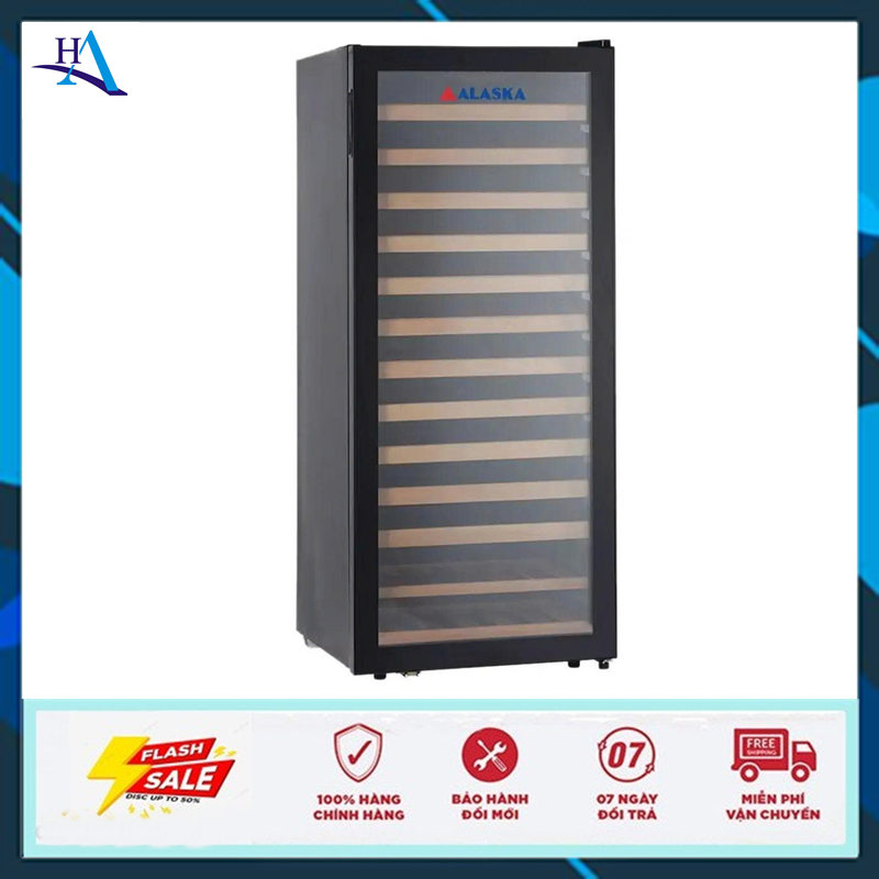 Tủ Ướp Rượu Vang Alaska JC-100 - Dung Lượng 100 Chai, Kích Thước 590x1415x595mm