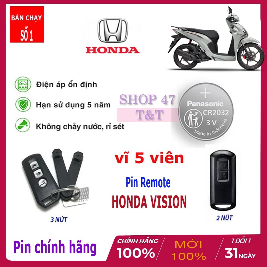 Pin thay thế chìa khoá xe Vision Made in Indonesia - Panasonic