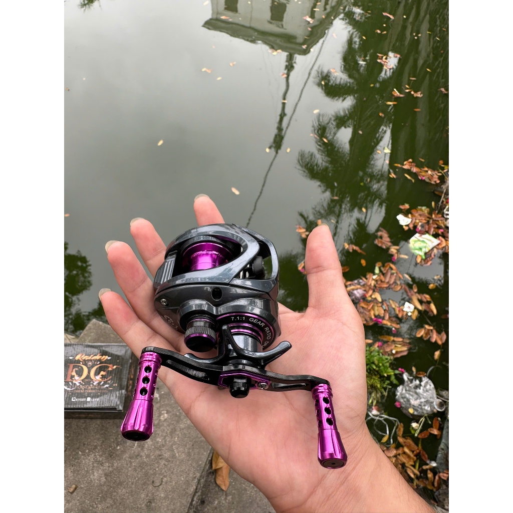 Máy Câu Ngang DC Raider – Có Chip, Có Đèn, Drag Click Cực Đã - Phanh 2 chế độ cao cấp - Máy ngang DC