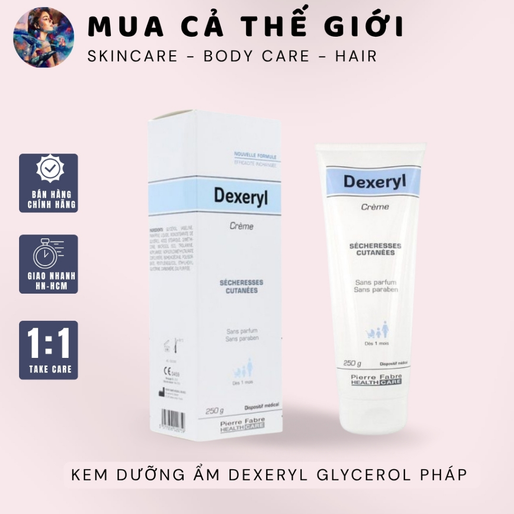 Kem dưỡng ẩm Dexeryl Glycerol Pháp cho bé và gia đình