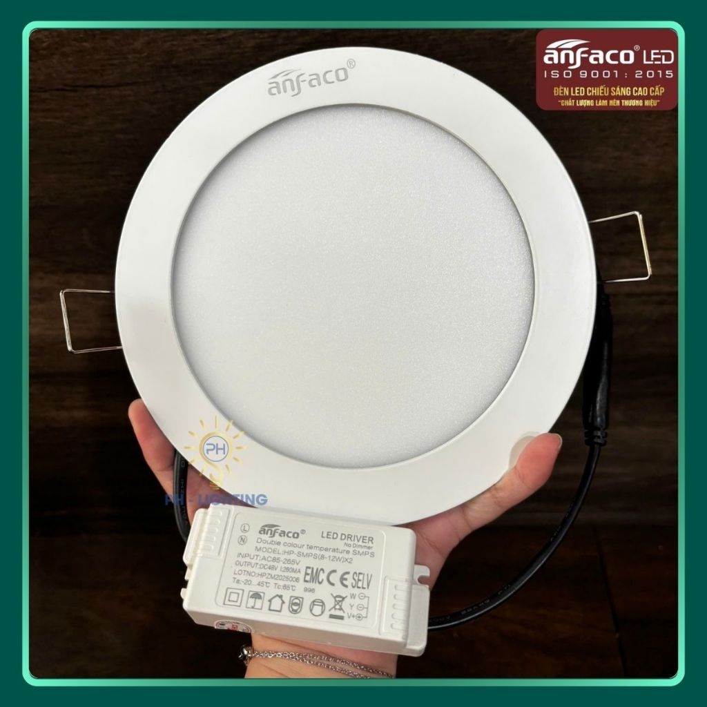 ĐÈN ÂM TRẦN SIÊU MỎNG CAO CẤP CHÍNH HÃNG ANFACO AFC668 LED 9W - 12W - 15W - 18W