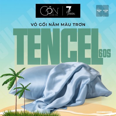 [BST HÈ 2026] Vỏ Gối Nằm Gòn Bedding Lụa Tencel 60s Cao Cấp Màu Trơn 50x70 cm | 45x65 cm