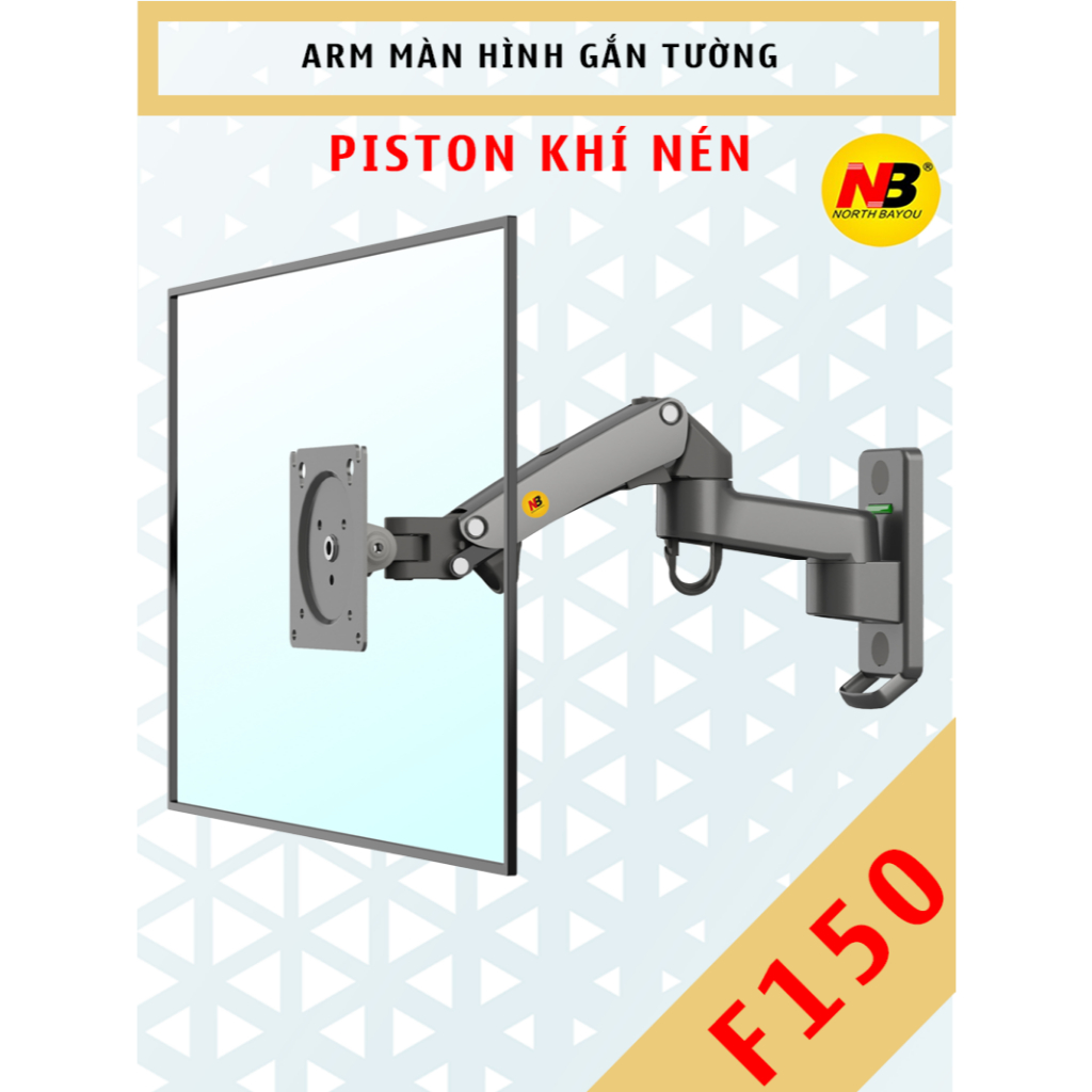 F150 - M2 / Giá Treo Màn hình TIVI gắn tường/ Arm màn hình gắn tường/ GIÁ TREO NÂNG HẠ TIVI [17" - 4