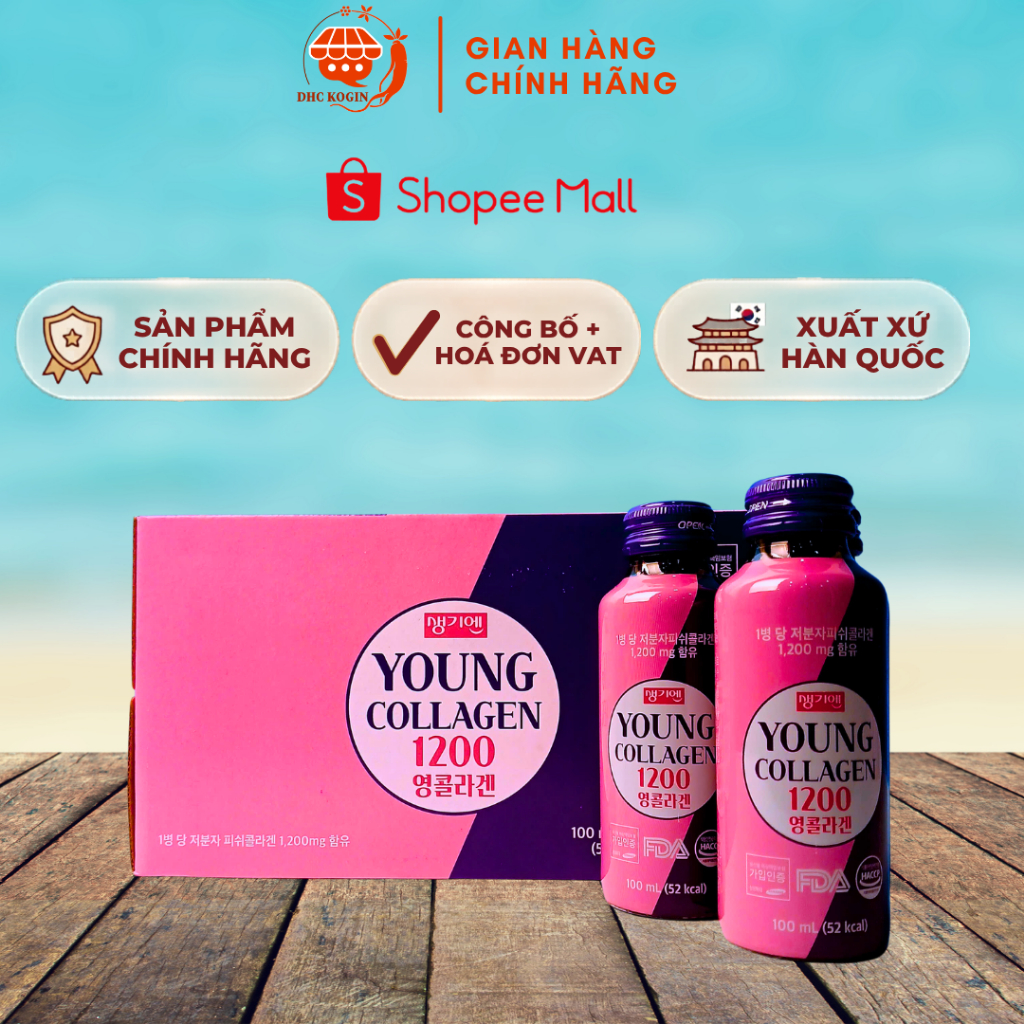 Nước Collagen Young 1200mg Hàn Quốc ( 100ml x 10 chai) - DHC Korea Ginseng