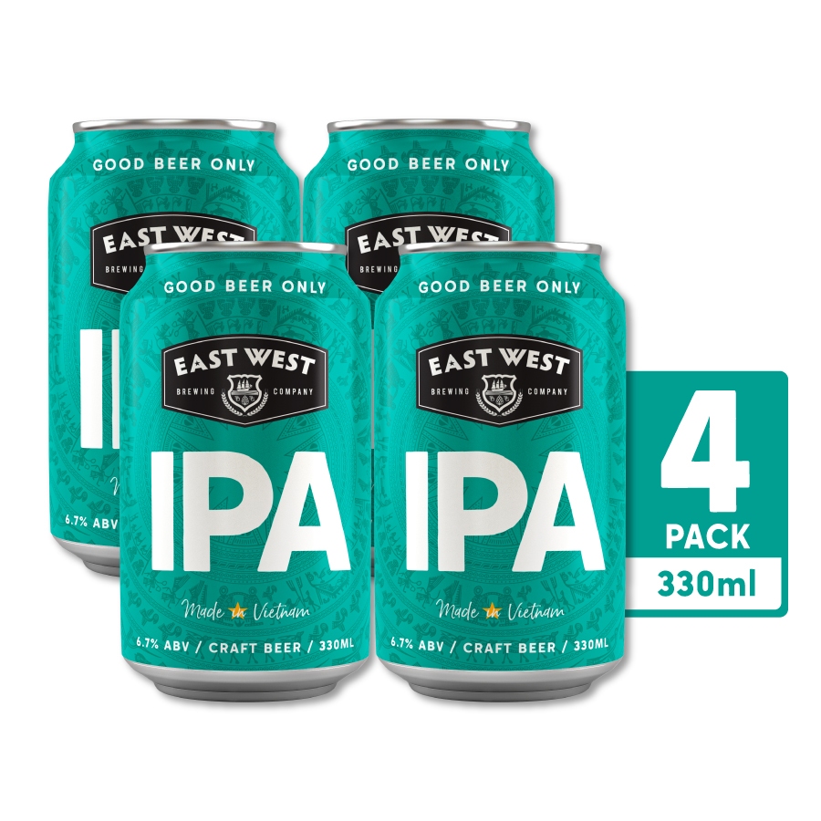 Bia Thủ Công East West IPA  Hộp 4 Lon 330ml