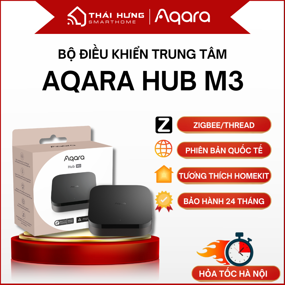 Bộ điều khiển trung tâm Aqara HUB M3 HM-G01D, bản quốc tế, Zigbee 3.0, hỗ trợ Matter, Homekit