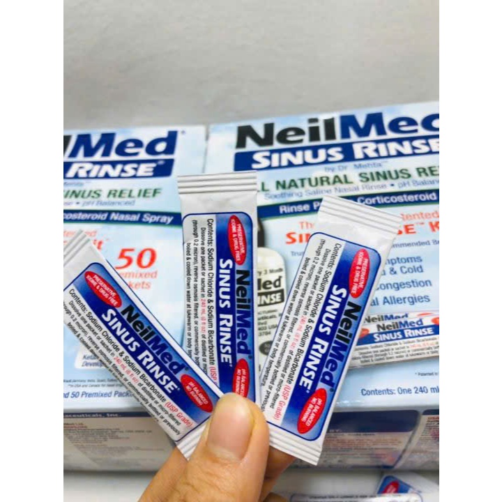 (Tách lẻ gói muối)) - Gói muối rửa mũi Neimed  cho bình 240ml (không hộp - không kèm bình)