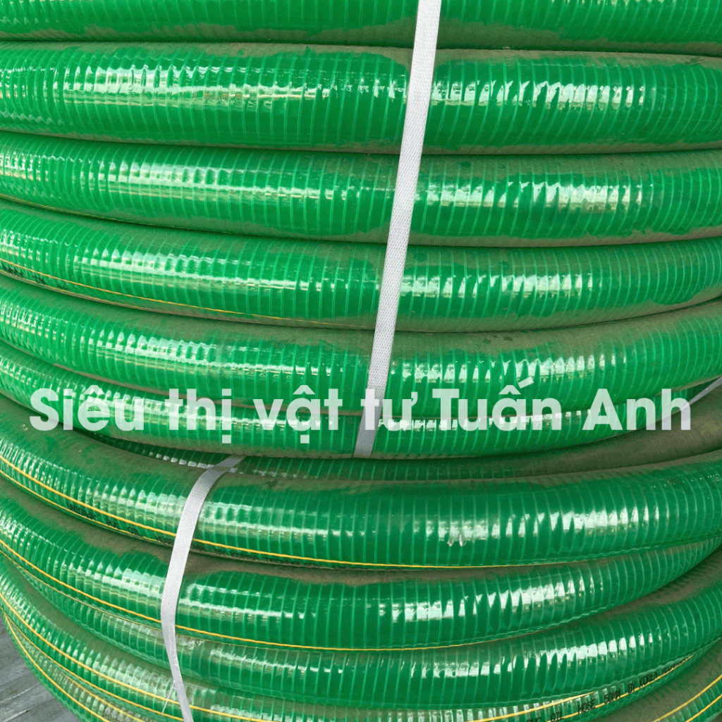 [ỐNG GÂN KẼM XANH LÁ tính mét] ỐNG GÂN KẼM XOẮN KẼM MÀU XANH LÁ BƠM VỆ SINH NƯỚC THẢI MÔI TRƯỜNG 50