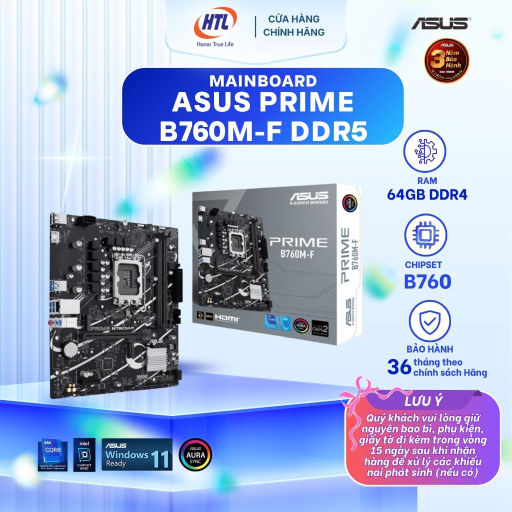 Mainboard ASUS PRIME B760M-F DDR5 (HÀNG CHÍNH HÃNG)
