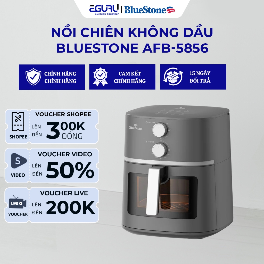 [QUÀ TẶNG KHÔNG BÁN] Nồi Chiên Không Dầu BlueStone AFB-5856 7 Lít 1800W