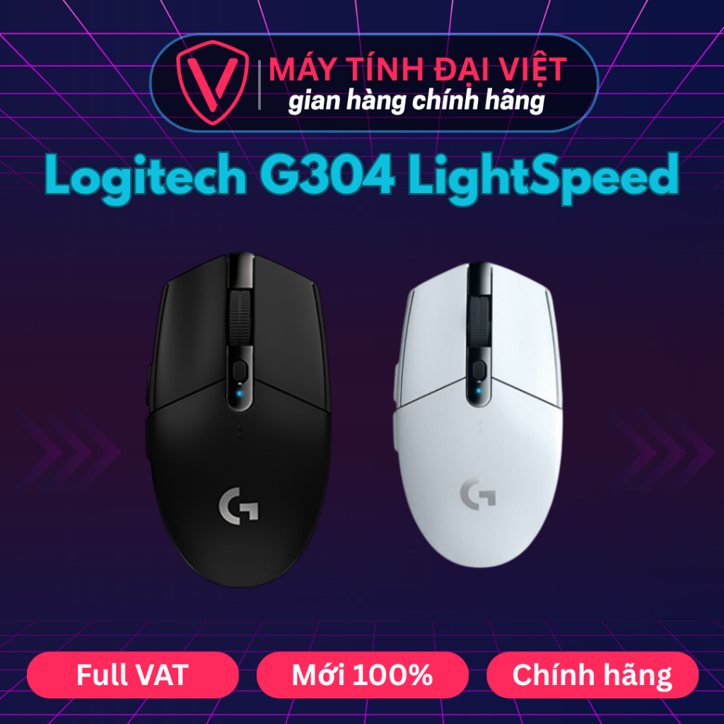 Chuột Gaming Không Dây Logitech G304 Light Speed (Wireless Gaming/Đen/Trắng)