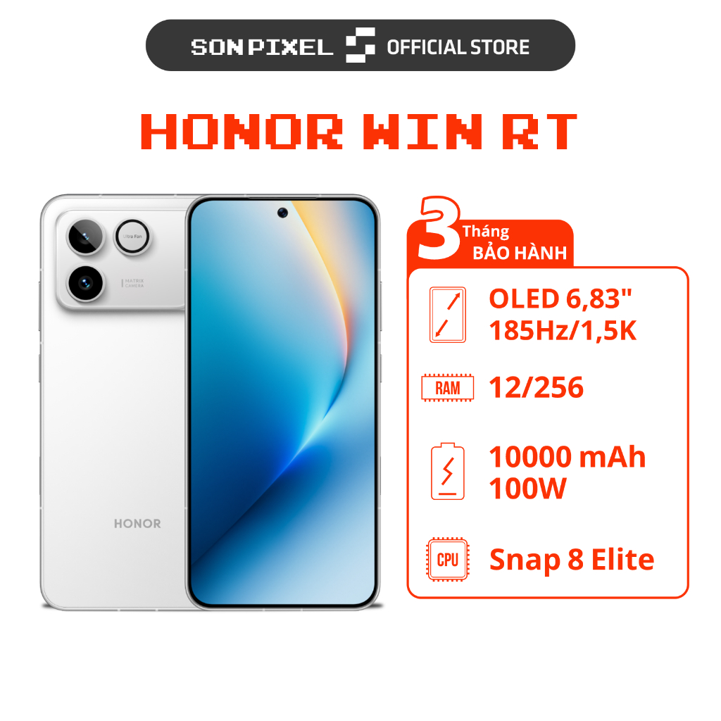 Điện Thoại Honor WIN RT, Chip Snapdragon 8 Elite, Ram 12/16GB, Màn hình AMOLED 6.83 Inch. SonPixel | BigBuy360 - bigbuy360.vn