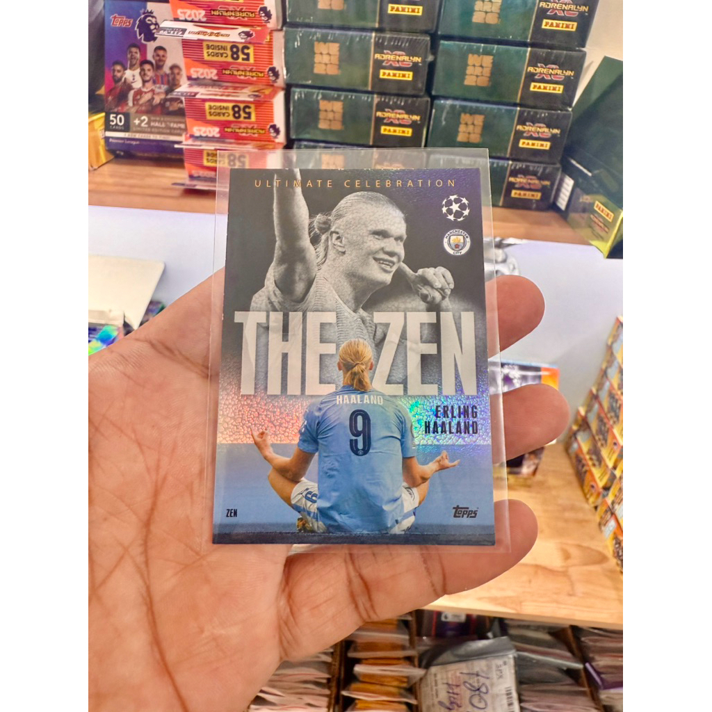 Thẻ Cầu Thủ Bóng Đá Match Attax Champion League 2023/24 23/24 Erling Haaland THE ZEN ( VIP )( Siêu H