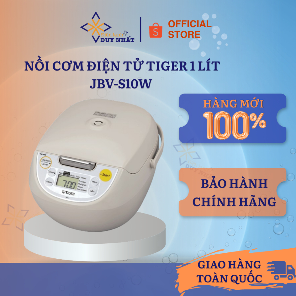 Nồi cơm điện tử Tiger 1 lít JBV-S10W