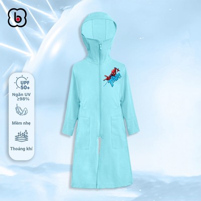Áo chống nắng bé trai BabyloveGO áo choàng dài chống nắng toàn thân vải thông hơi tản nhiệt chống tia UV