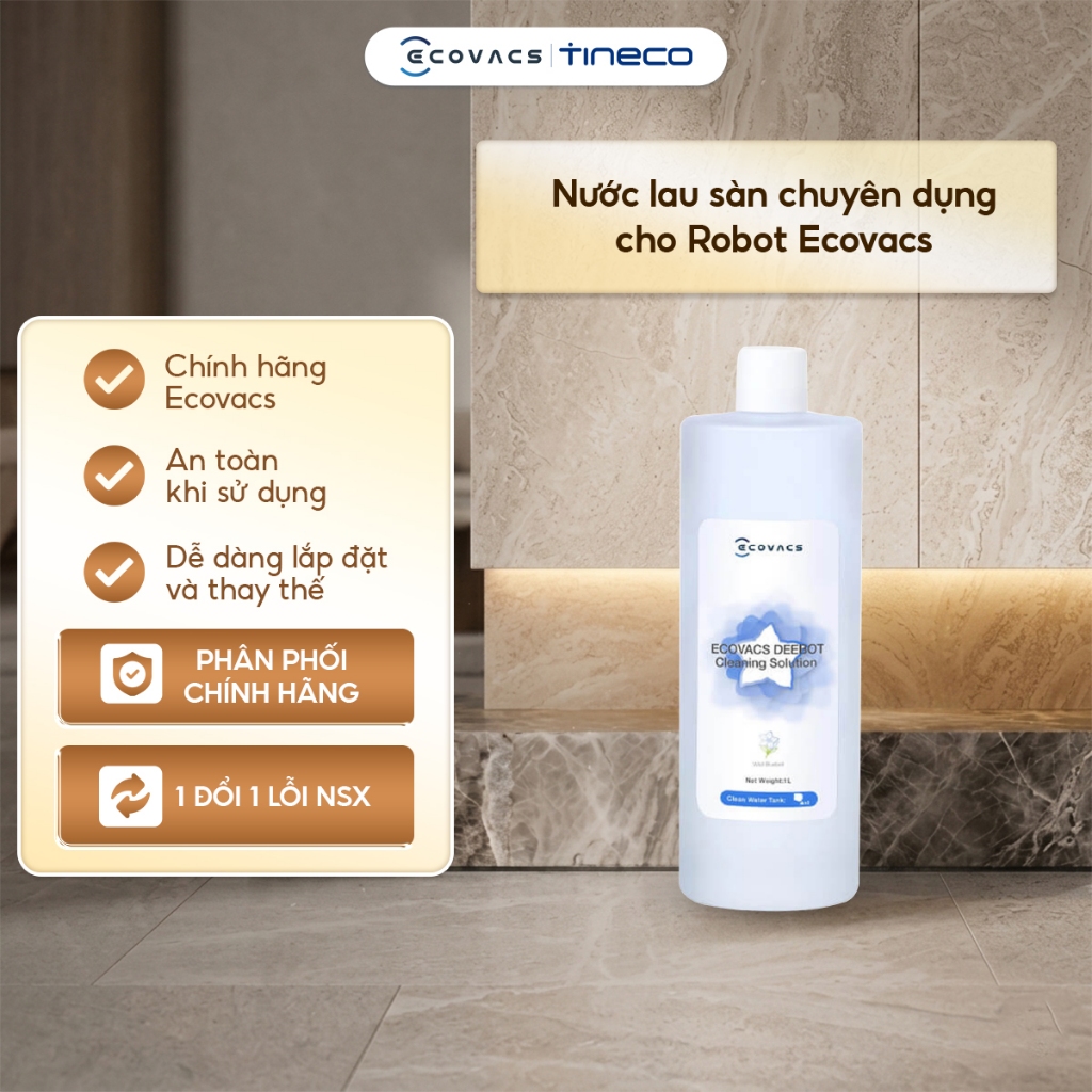 Nước lau sàn chuyên dụng cho Robot hút bụi lau sàn Ecovacs - Chính hãng