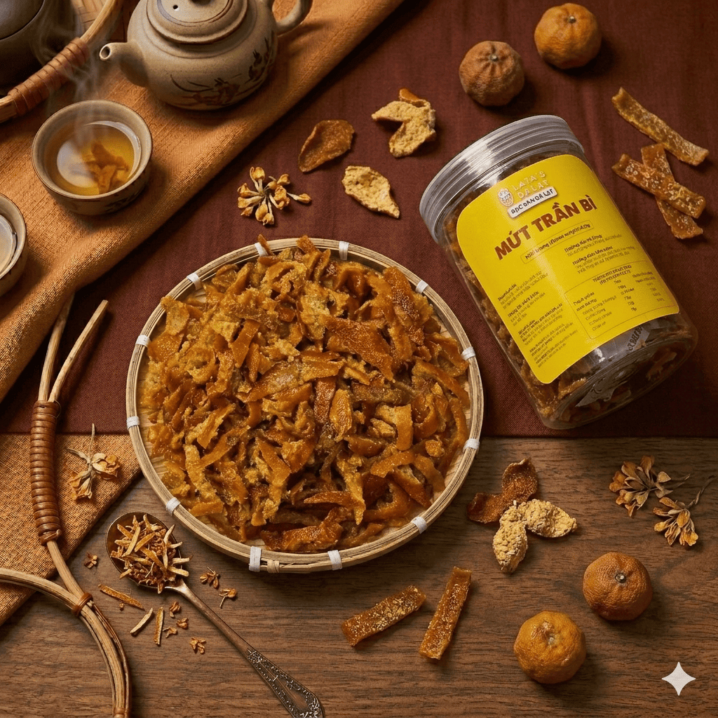 Mứt Trần Bì (Vỏ Quýt) Sấy - Hủ 250G