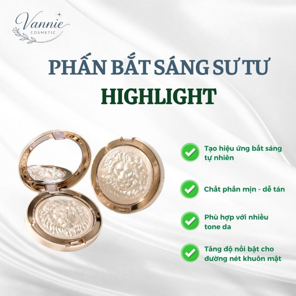 Phấn bắt sáng sư tử Highlight LION Gloss Power mềm mịn