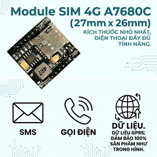 Module SIM 4G A7680C SIMCOM  Banlinhkien thay thế module sm 800L [Đã Hàn Chân]