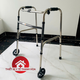 Khung tập đi Inox cho người già, tai biến - Khung chắc chắn, chịu tải 120kg