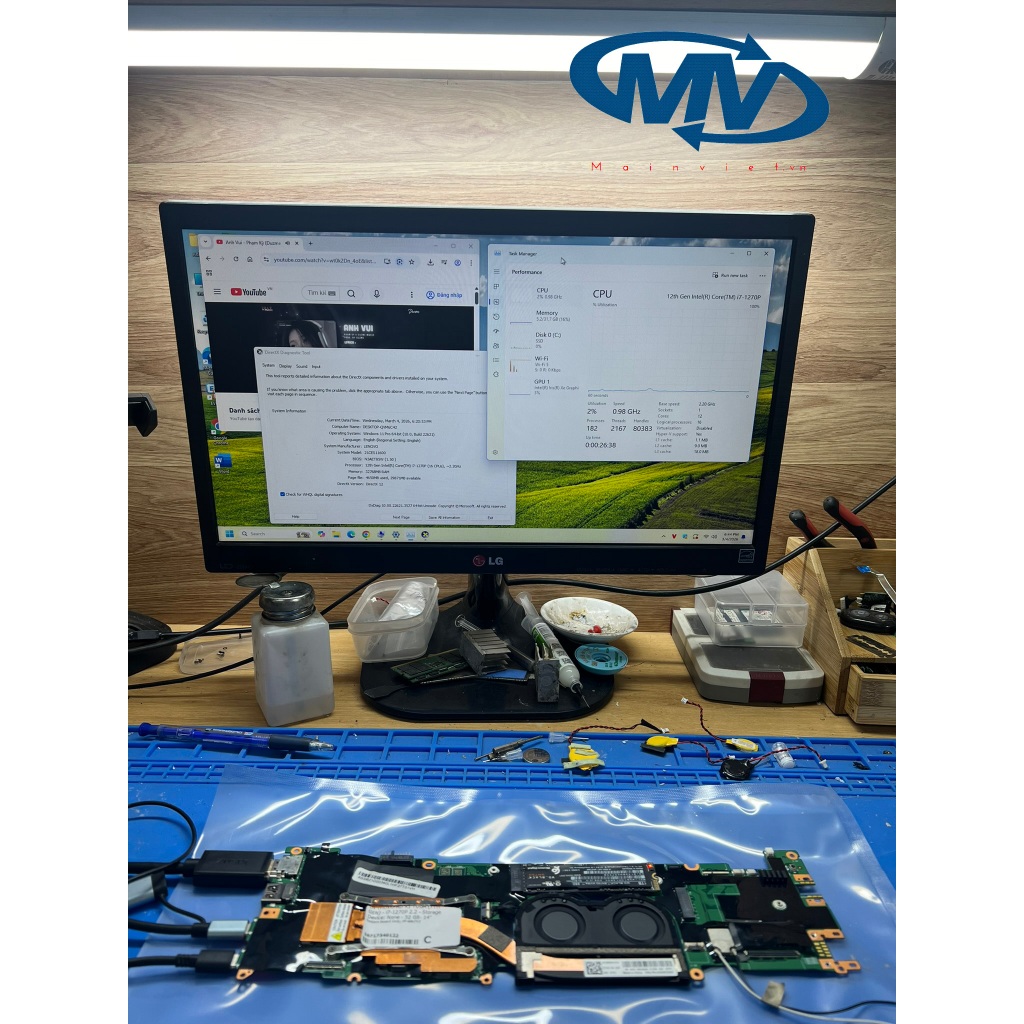 Main Lenovo ThinkPad X1 Carbon Gen 10, X1 Yoga Gen 7, i7-1270P Ram 32GB NM-D961 | DDR5 Mainboard Zin