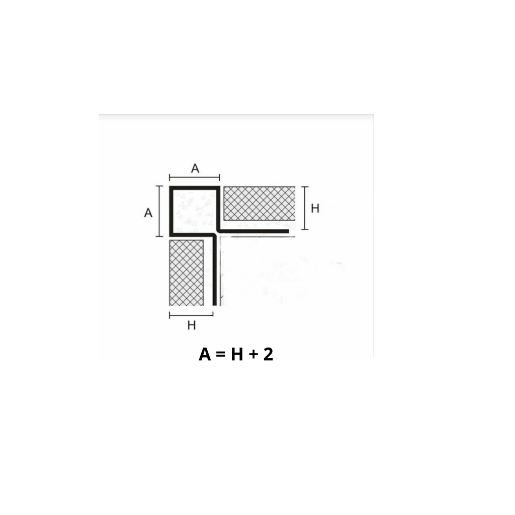 Nẹp Góc Vuông 2 cánh Inox 304, Nẹp Chặn Góc Gạch Men, nẹp vuông inox, phụ kiện gạch ốp lát, kết thúc