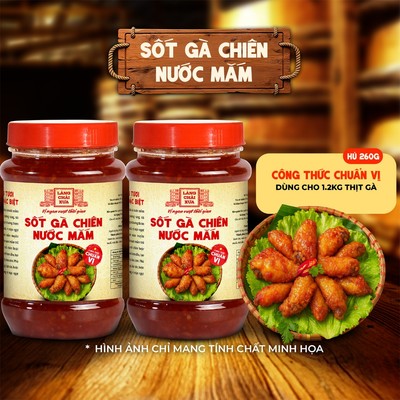 [Combo 2 hủ 260g] Sốt Gà Chiên Nước Mắm Làng Chài Xưa công thức chuẩn vị không cần nêm nếm đậm đà