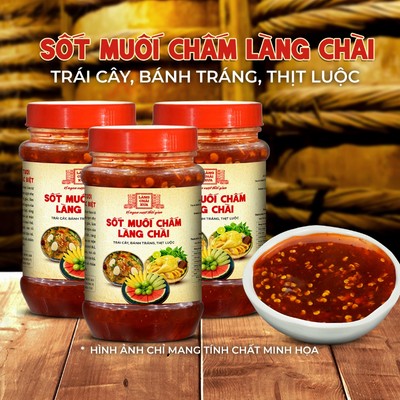 COMBO 3 HỦ Sốt muối chấm Làng Chài Xưa 290g nguyên liệu tươi chấm đa dạng trái cây thịt luộc hải sản