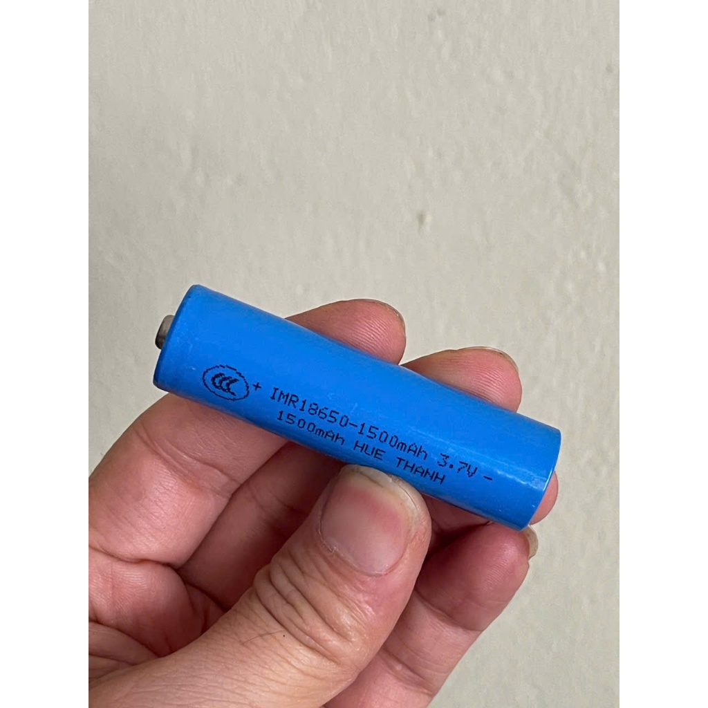 Pin sạc 18650 - 1500mAh - 3,7V dùng cho đèn pin, quạt mini sạc,.