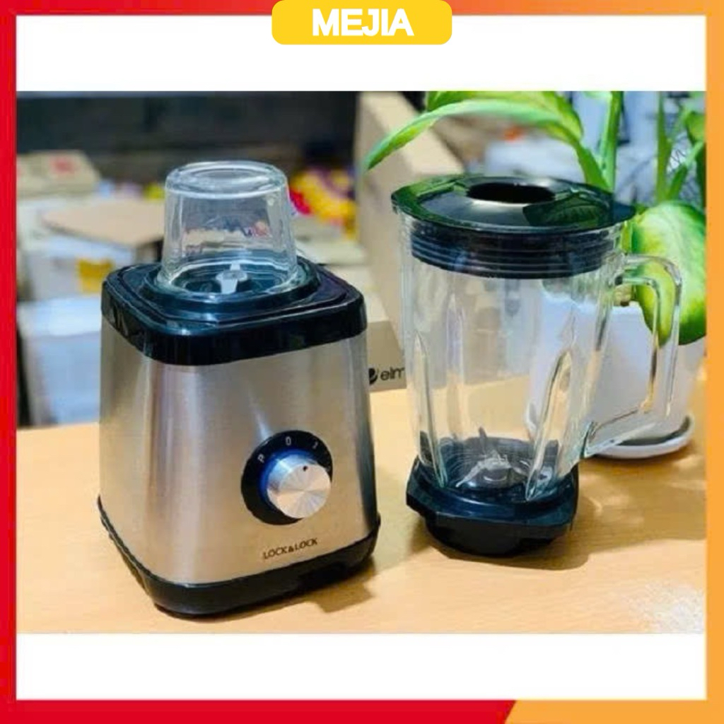 Máy Xay Sinh Tố LocknLock EJM366SLV Công Suất 600w Dung Tích 1.5L, 2 Cối  Thủy Tinh Bảo Hành Chính H