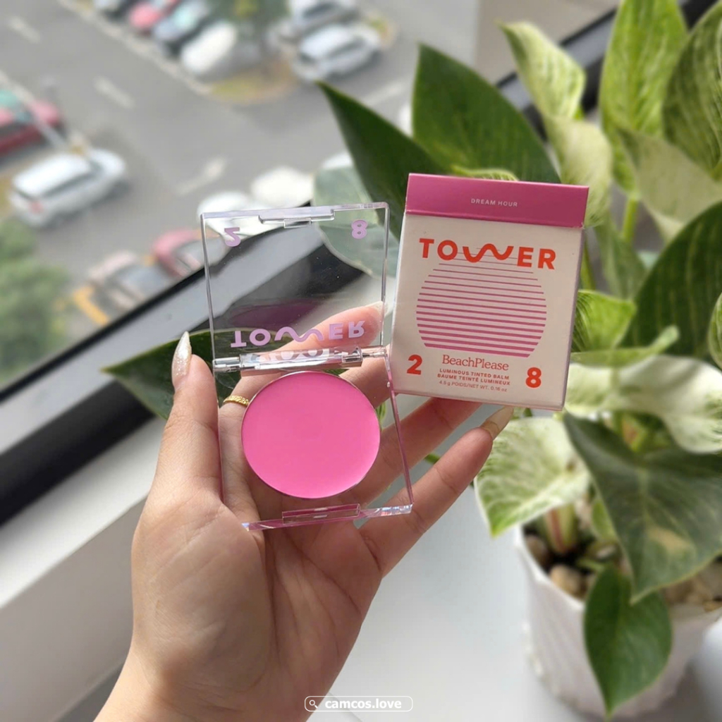 Má hồng và son dạng kem Tower 28 BeachPlease Lip + Cheek Cream Blush 4.5g