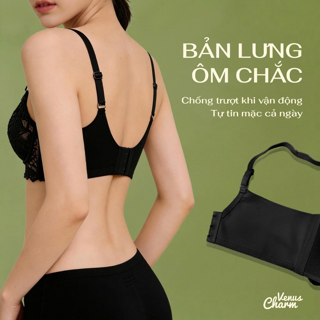 Áo Lót Nâng Ngực Vpush Mút Dày 3cm Venus Charm, Không Gọng Nâng Ngực Tạo Khe Tự Nhiên Phối Ren 5601 | BigBuy360 - bigbuy360.vn